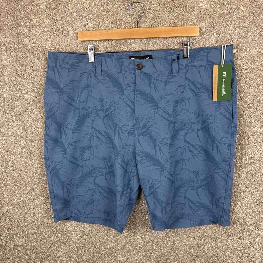 Travis Mathew Eco Collection Floral Jungle Oasis Shorts Men's 42 Blue Golf NEW